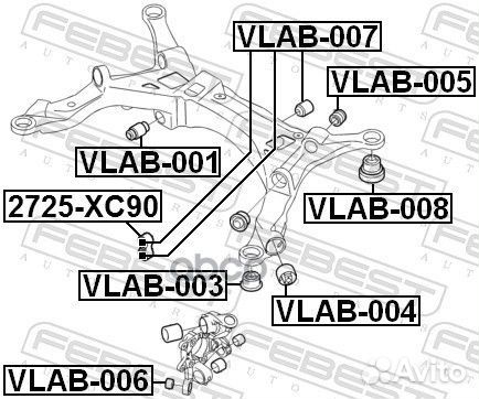 Сайлентблок vlab-004 vlab-004 Febest