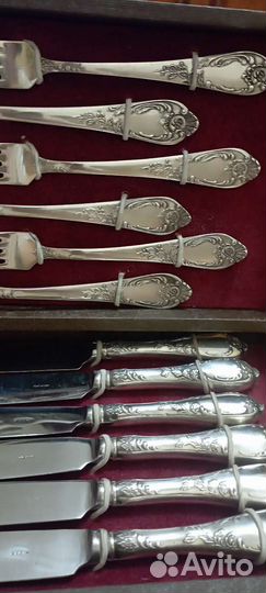 Набор десертных мельхиоровых приборов зиш Классика