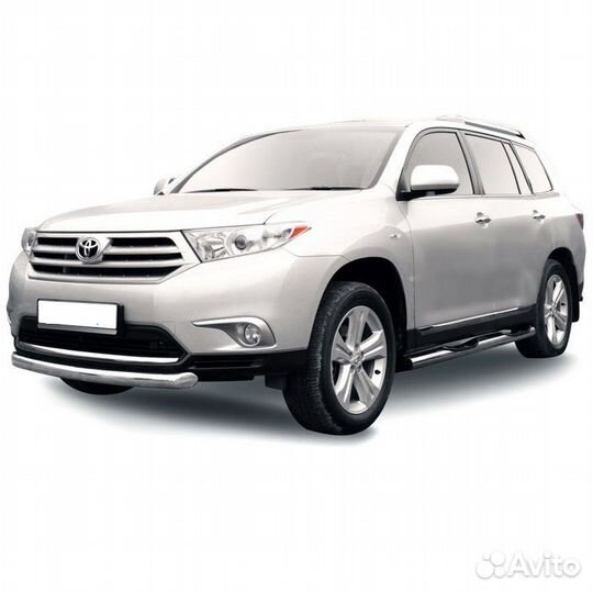 Защита переднего бампера Toyota highlander (2010)