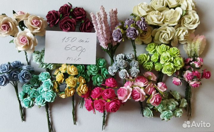 Цветы ручной работы для скрапбукинга