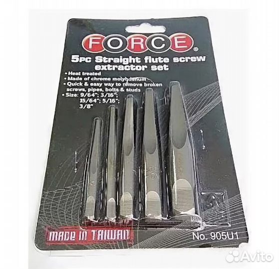 Набор экстракторов 5 пр. Force 905U1