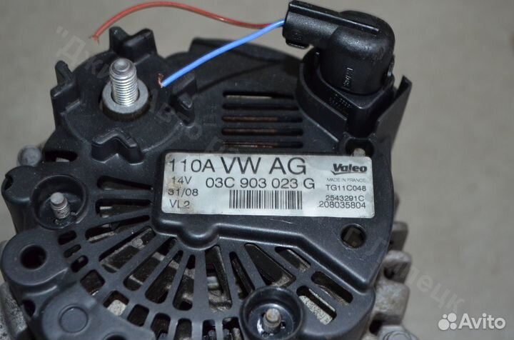 Генератор 110А 1.4 golf 7 Раssat B6 Audi A3 А4