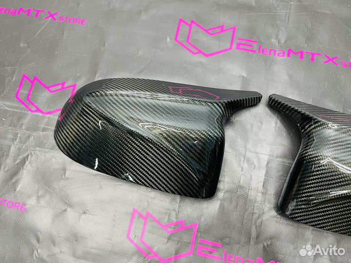 Накладки на зеркала BMW X5 G05 сухой карбон