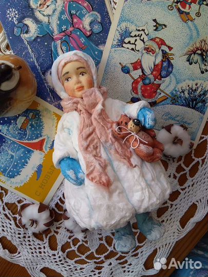 Ватные елочные игрушки