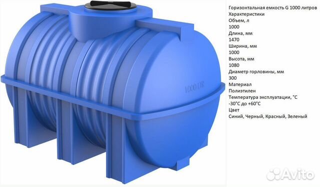 Ёмкость пластиковая 1000 литров