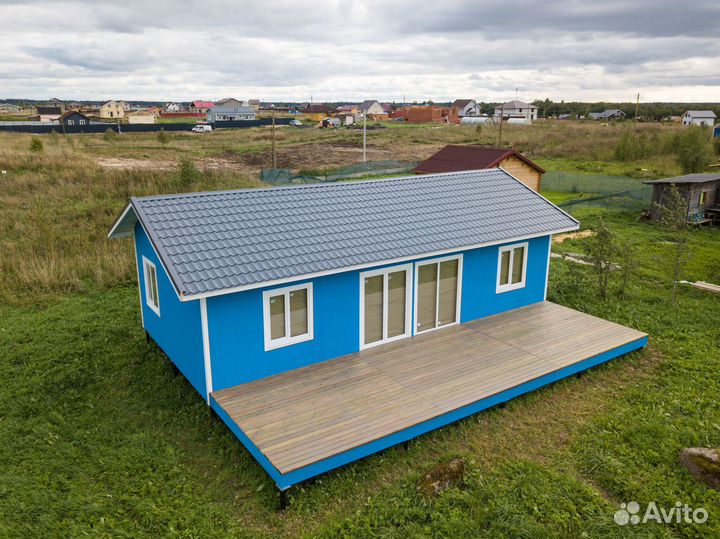 Каркасный дом под ключ 72м