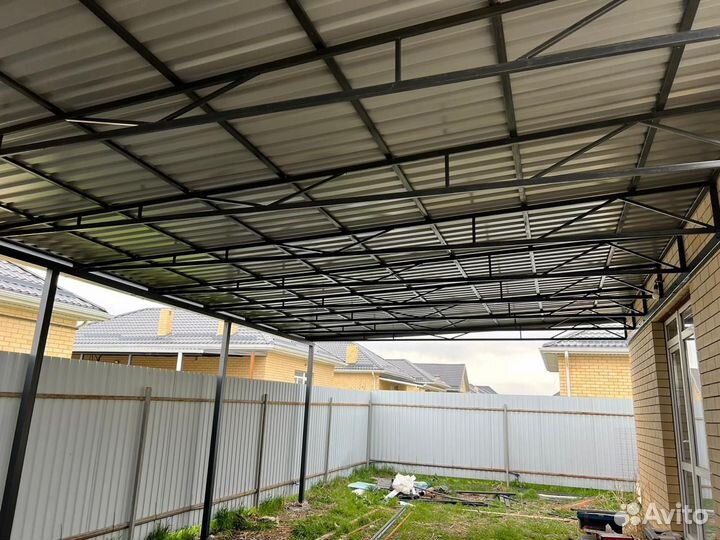 Изготовление и монтаж навесов из металла и дерева