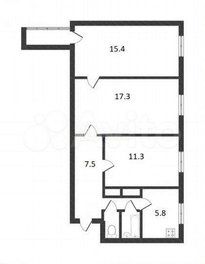 3-к. квартира, 62,1 м², 9/9 эт.