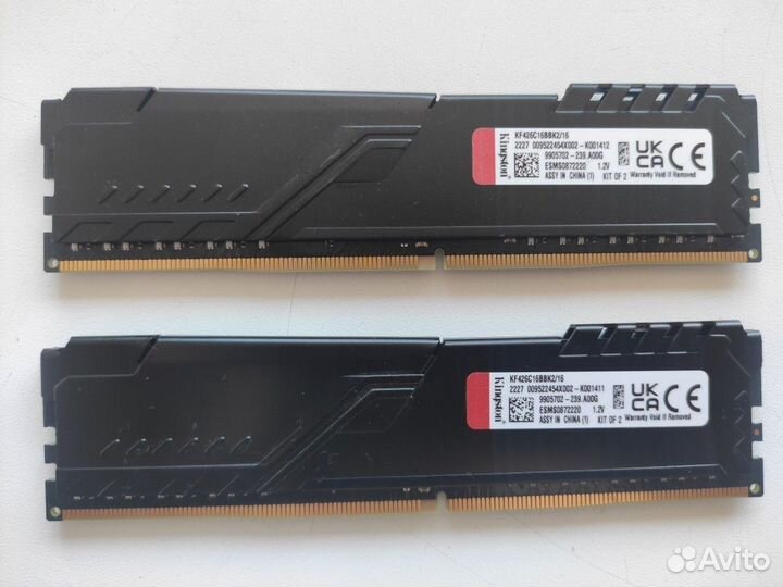 Оперативная память DDR4 Kingston 16 Gb