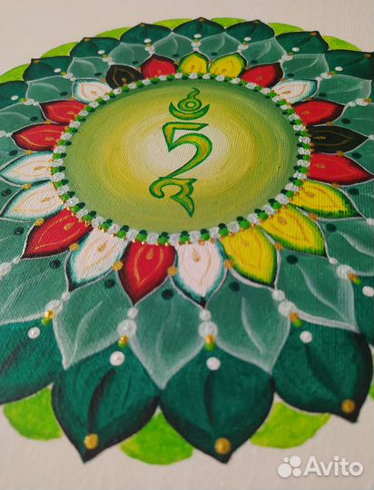 Интерьерная картина.Мандала.Цветок Тары