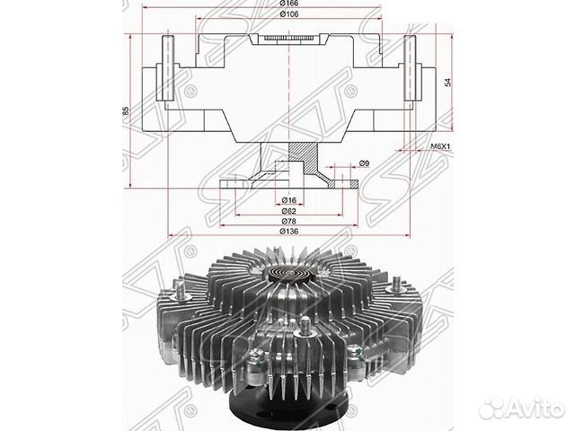 Вискомуфта 1H Land Cruiser