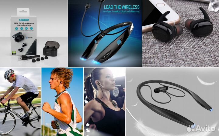 Гарнитура наушники для спорта спортивная