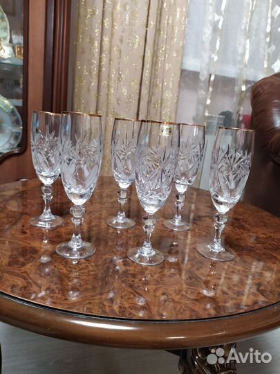 Фужеры хрустальные