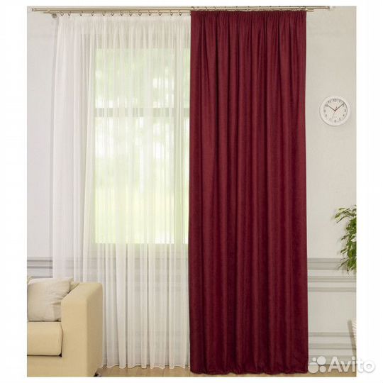 Штора портьерная на шт.ленте pikamo нубук 200x280с