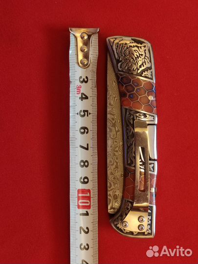 Нож, Дамасская сталь,накладки камень,светящиеся