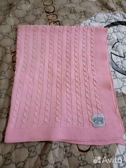 Плед покрывало детский вязаный