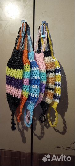 Мочалки вязаные, ручная работа