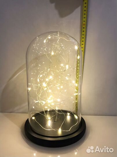 Стеклянная колба колпак с подсветкой