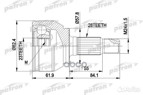 Шрус наружн к-кт 28x57.8x24 rover: 75 99, 75 T