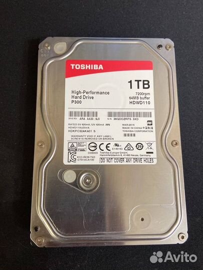 HDD Toshiba P300 1TB