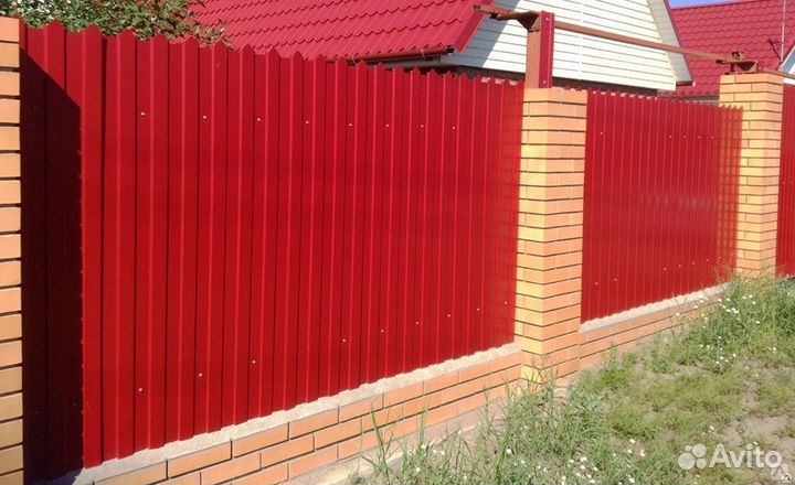 Заборы из профнастила, евроштакетника, 3D
