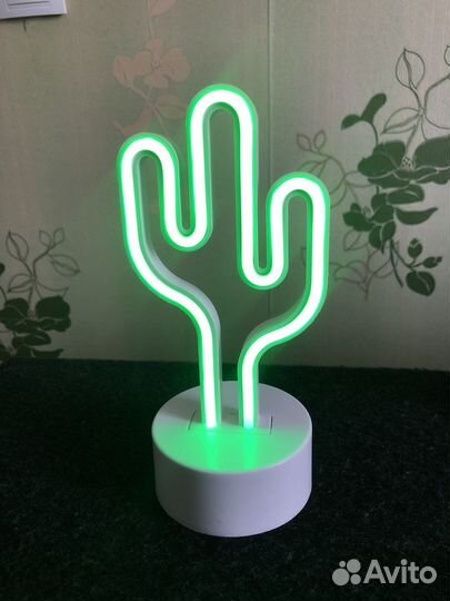 Светильник ночник кактус
