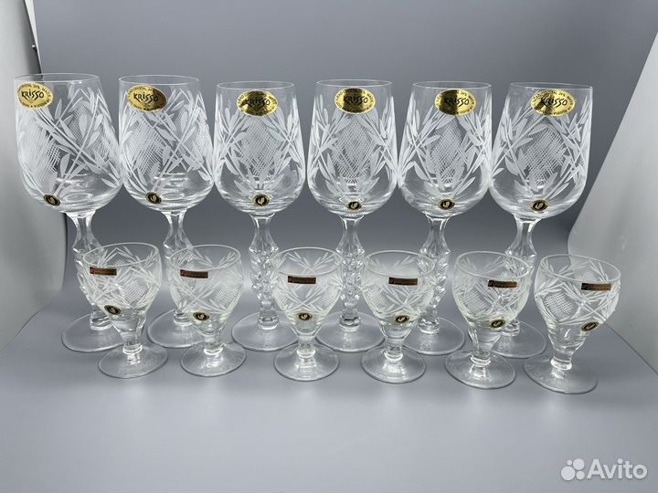 Подарочный набор фужеров. Бокалы СССР. Хрусталь