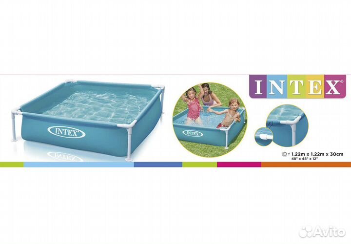 Каркасный бассейн 122*122*30 см Intex 57173NP