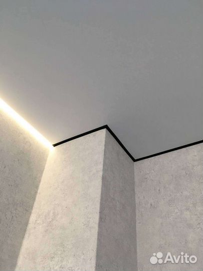 Плинтус,вставка для натяжного потолка черная