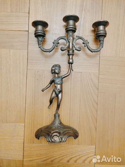 Подсвечник Ангел с факелом 30см