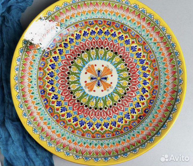 Ляган круглый Риштанская Керамика 42см