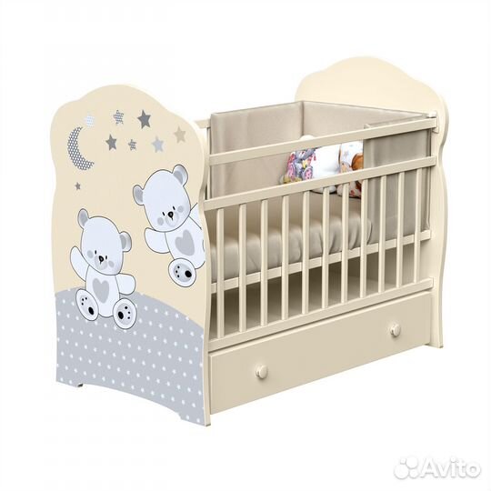 Кровать детская Funny Bears (маятник, ящик)