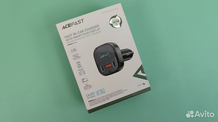 Автомобильное зарядное устройство acefast 101W