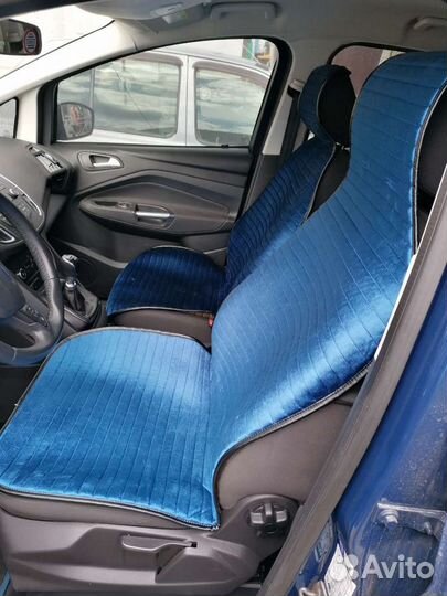 Накидки велюр синие