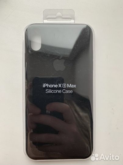 Чехол iPhone xs max Silicone case Black