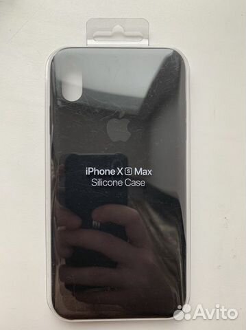 Чехол iPhone xs max Silicone case Black