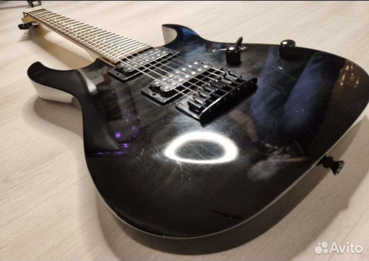 7 струнная электрогитара ibanez GRG7221QA-TKS