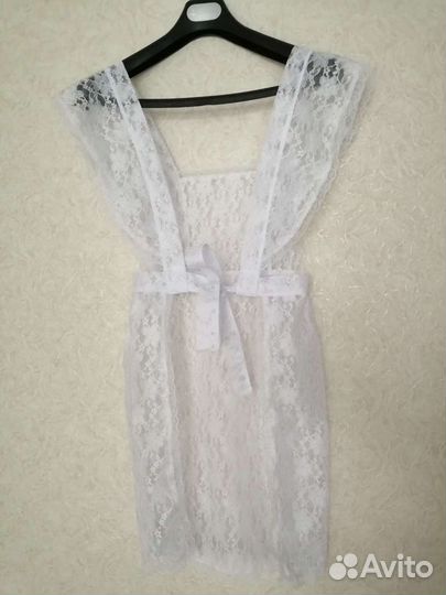 Белый школьный фартук р134-164