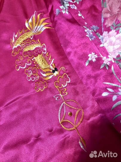 Новый шелковый халат Вьетнам двусторонний