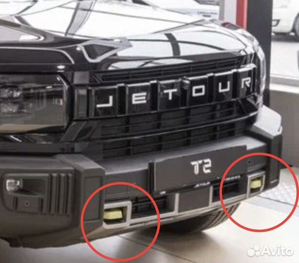 Jetour T2 Накладка на передний фаркоп 2 штук