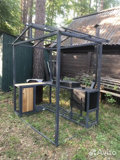 Мангал с крышей