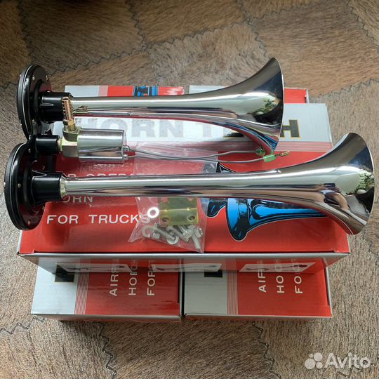 Сигнал пневматический 24в, горн, гудок, дудка