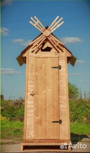 Уличный туалет деревянный Ш515