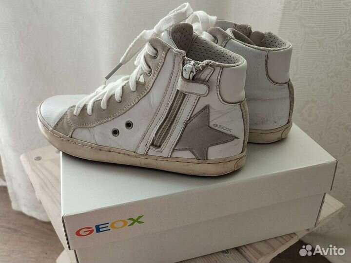 Кеды кожанные geox (кроссовки)