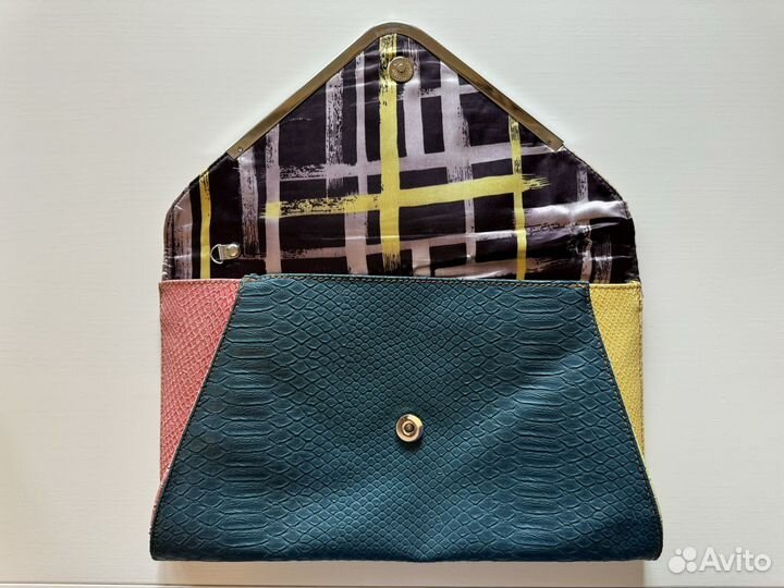 Сумка клатч конверт экокожа под рептилию