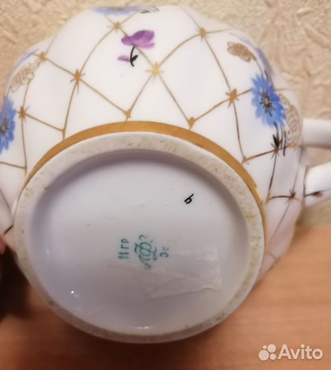 Антикварная сахарница лфз