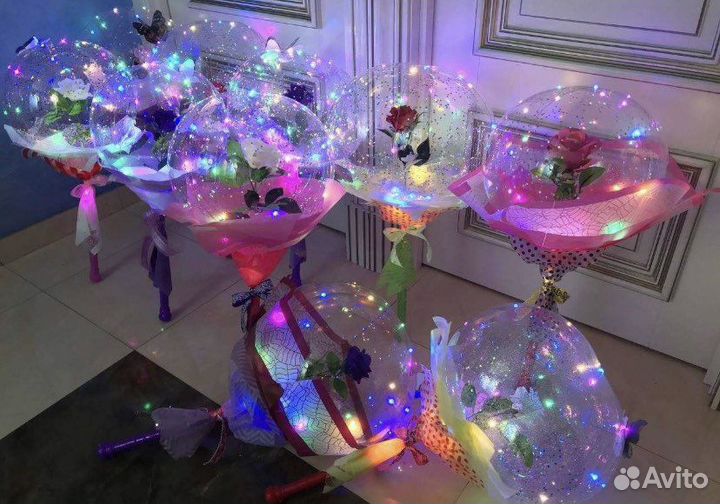 Шар Бобо с розой