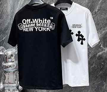 Chrome hearts x Off White футболка