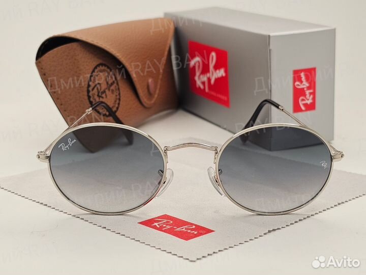 Очки Ray Ban Oval 3547 Голубой Градиент Стекло