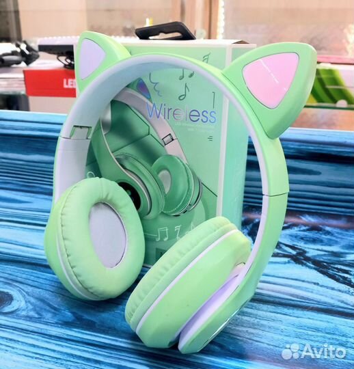Беспроводные наушники с кошачьими ушками